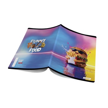 Zvezek A4 karo FUNNY FOOD 10 kos