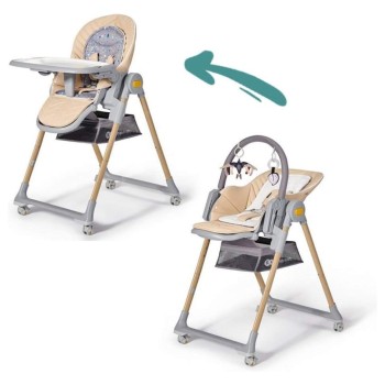 Stolček za hranjenje in ležalnik LASTREE Wood