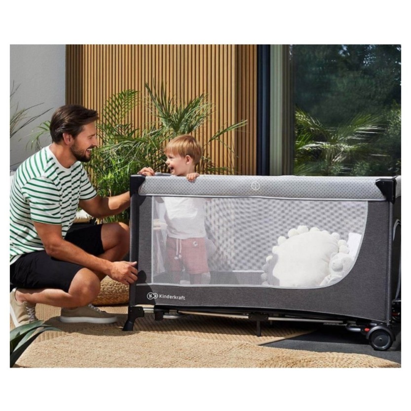 Prenosna posteljica LEODY Grey