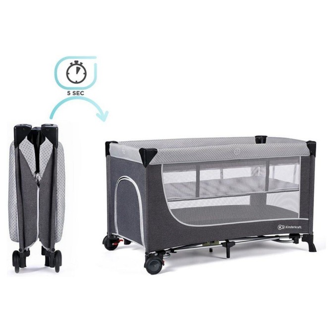 Prenosna posteljica LEODY Grey