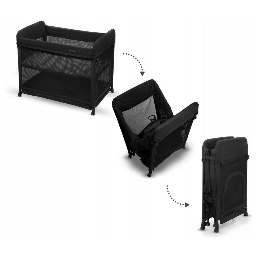 MOON DREAM Black sklopivi prijenosni krevetić