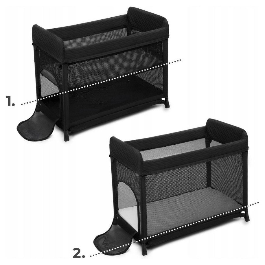 MOON DREAM Black sklopivi prijenosni krevetić