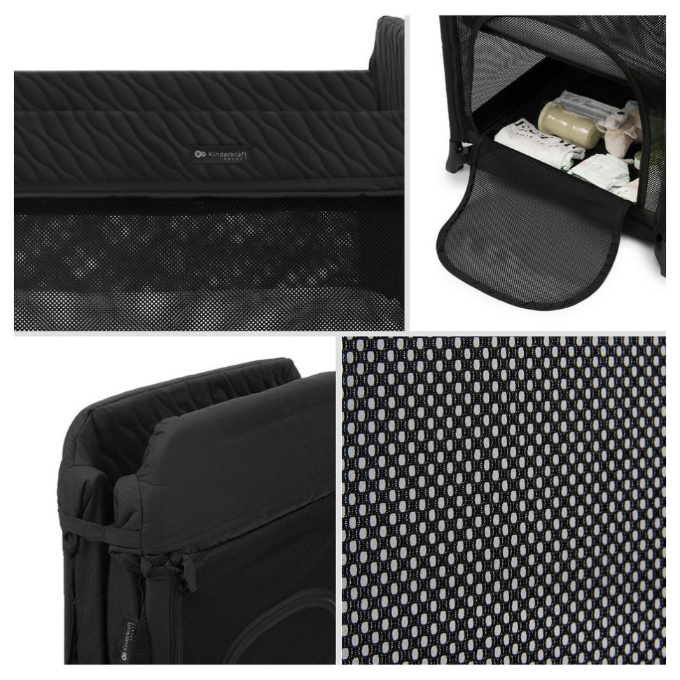 MOON DREAM Black sklopivi prijenosni krevetić