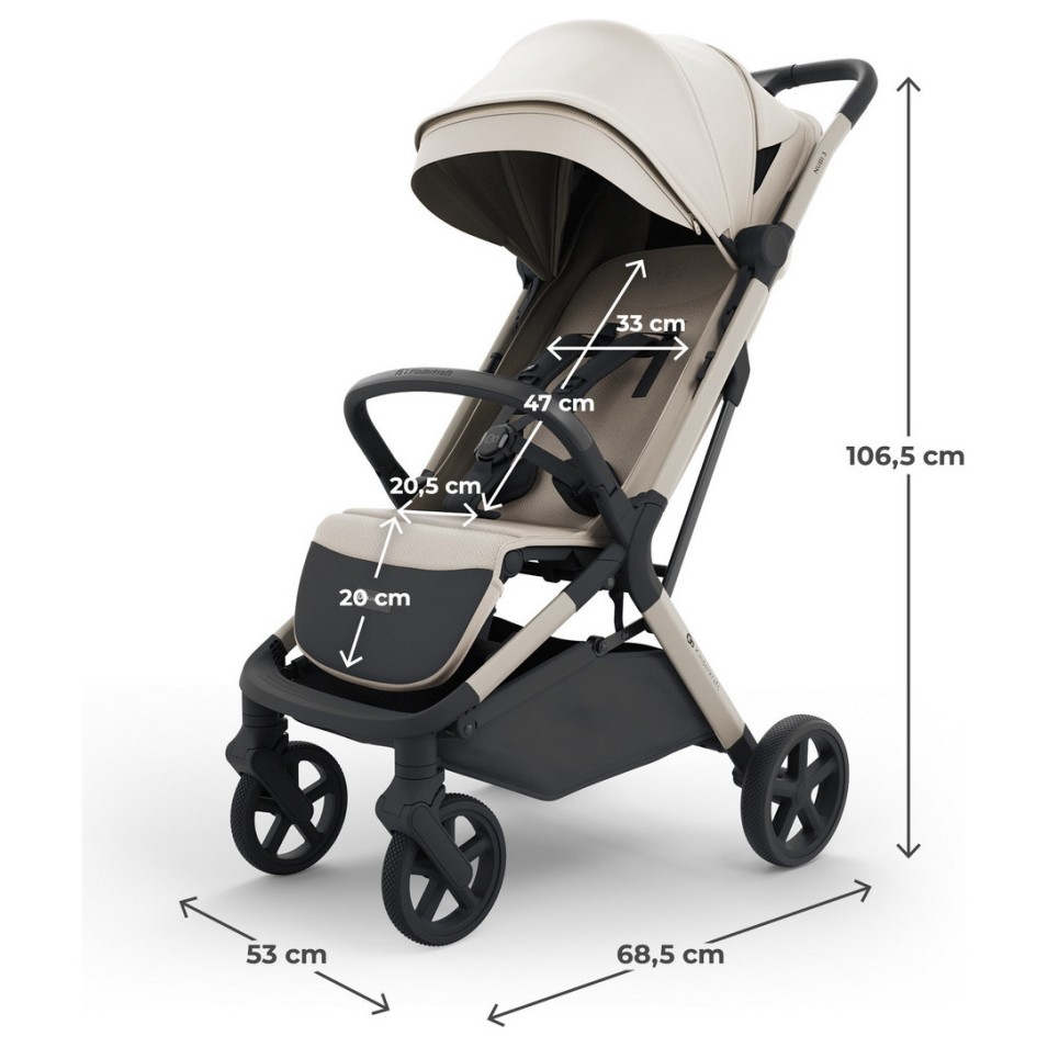 Otroški športni voziček Kinderkraft NUBI 3 Sand Beige