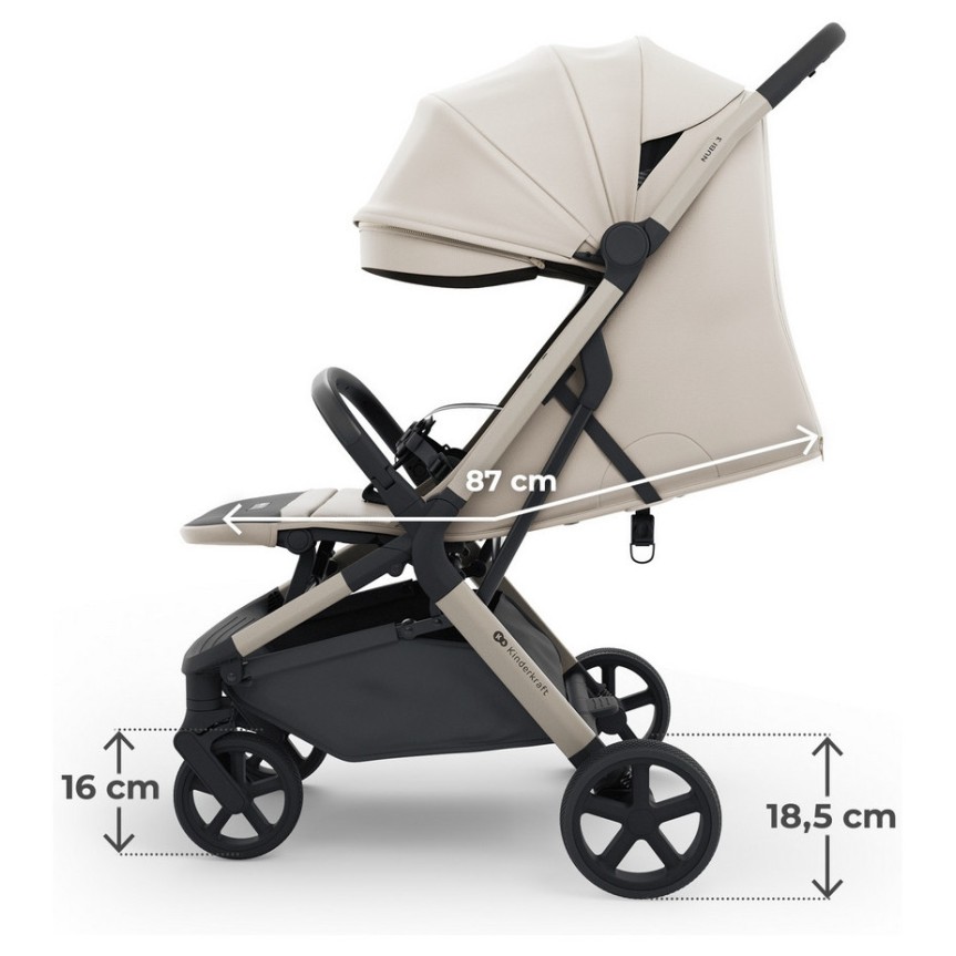 Otroški športni voziček Kinderkraft NUBI 3 Sand Beige