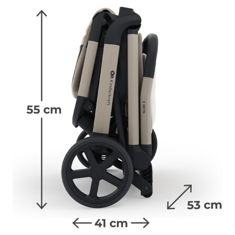 Otroški športni voziček Kinderkraft NUBI 3 Sand Beige