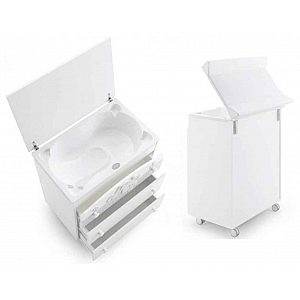 Komoda sa kadicom DUDU White Pink
