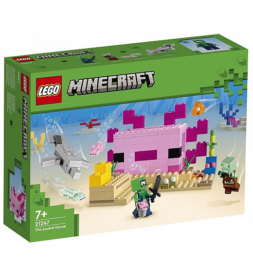 Lego kocke Minecraft Kuća axolotl 21247