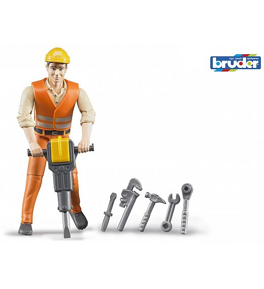 BRUDER BW građevinski radnik s dodacima 60020
