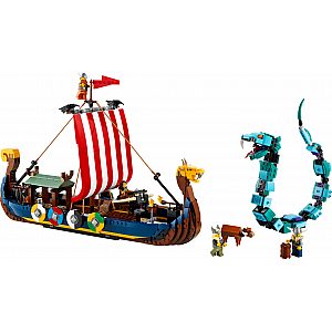 Vikinška ladja in kača iz Midgarda 31132 - Creator