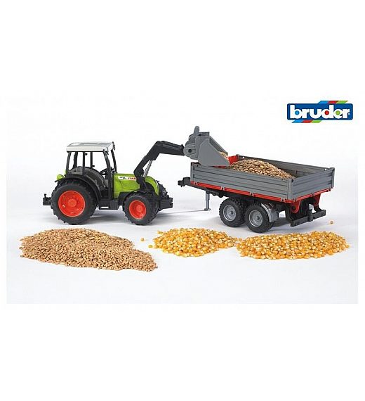 BRUDER traktor Class Nectis s prikolico 02112