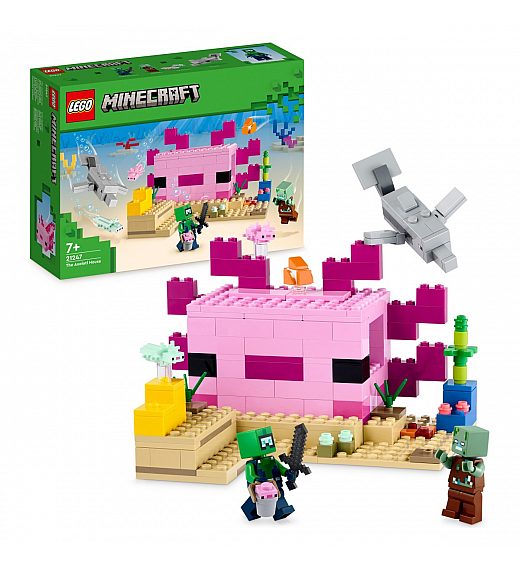 Lego kocke Minecraft Kuća axolotl 21247