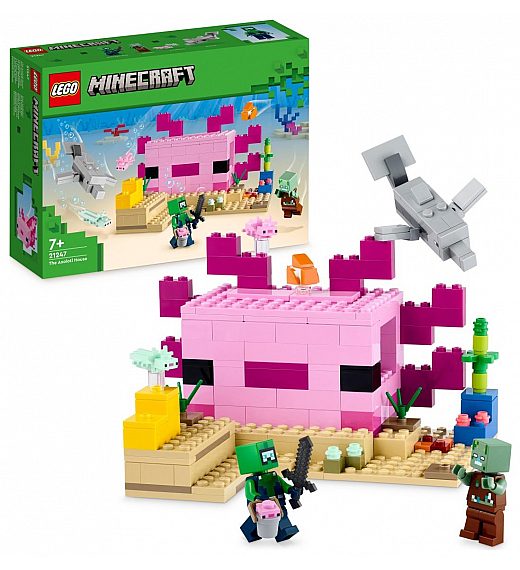 Lego kocke Minecraft Hiša axolotl 21247