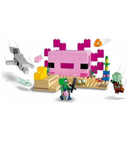 Lego kocke Minecraft Hiša axolotl 21247