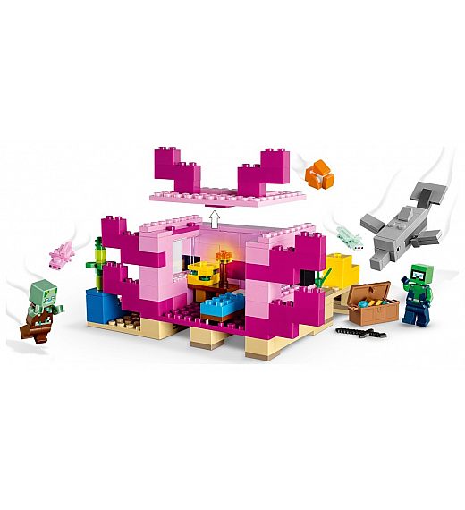 Lego kocke Minecraft Hiša axolotl 21247