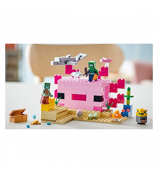 Lego kocke Minecraft Kuća axolotl 21247