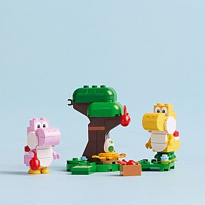 Lego kocke Super Mario Yoshijev sijoči gozd – razširjena pot 71428