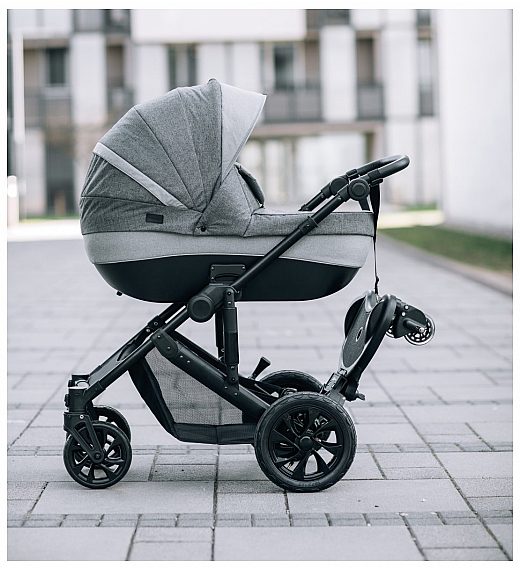 Buggyboard sa sjedalom i ručkom Black