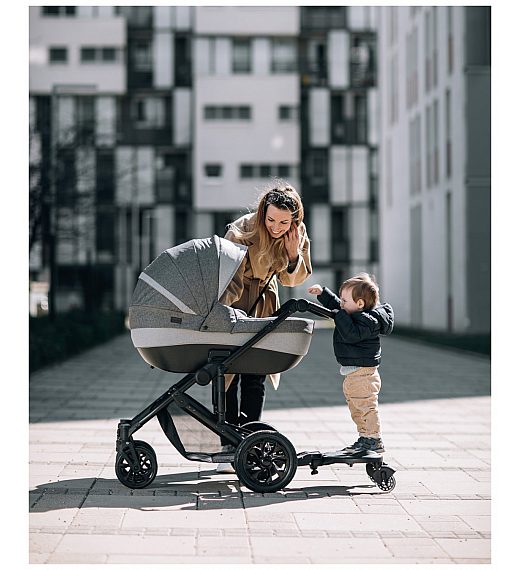 Buggyboard sa sjedalom i ručkom Black