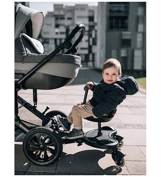 Buggyboard sa sjedalom i ručkom Black