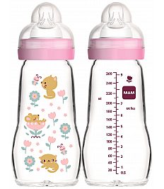 MAM steklenička steklena 260 ml sort 638053