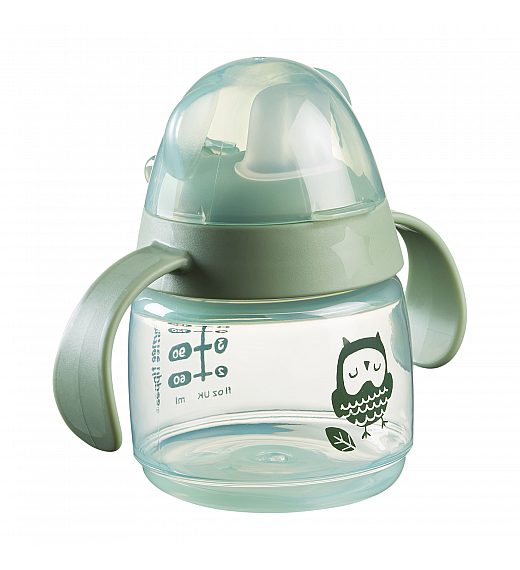 Tommee Tippee lonček z ustnikom in ročaji, Transition Cup, 4m+, 190ml, sort Tommee Tippee