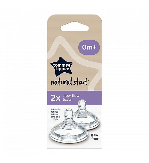Tommee Tippee cucelj silikon NS, 0m+, Slow 2/1 Tommee Tippee
