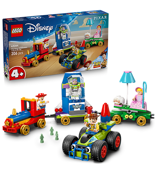 Kocke Disney Pixar Praznovanje Sveta igrač - Vlak in avtomobilček 43264 Lego