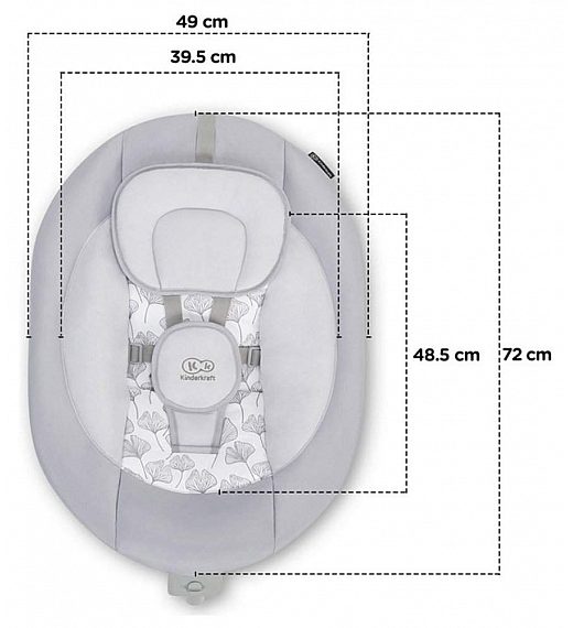 Gugalnik z igralnim lokom LULI Grey Kinderkraft