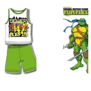 Komplet 2-delni Ninja Želve, TMNT v zeleni barvi