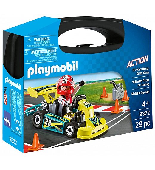 PLAYMOBIL SUITCASES koferić go-kart trkač 9322