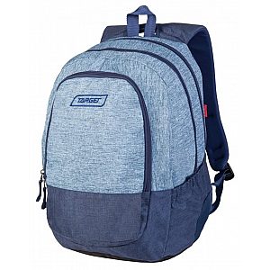 Šolska torba 3ZIP Blue Melange 26644  - šolski nahrbtnik,