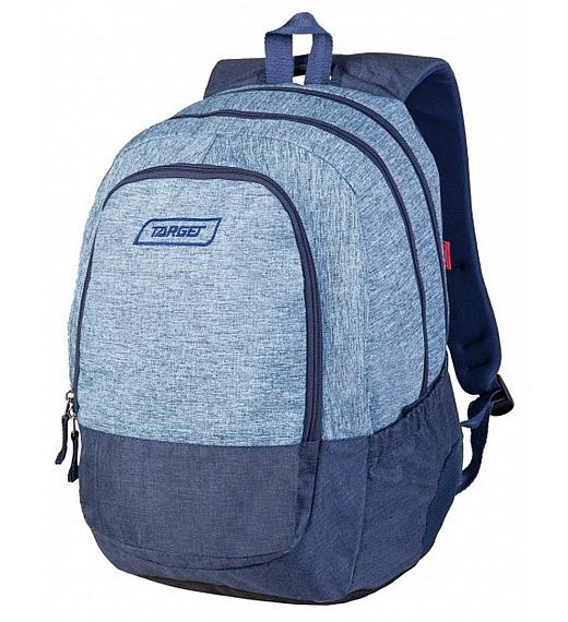 Šolska torba 3ZIP Blue Melange 26644 Target - šolski nahrbtnik
