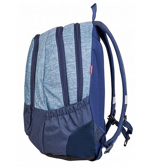Šolska torba 3ZIP Blue Melange 26644 Target - šolski nahrbtnik