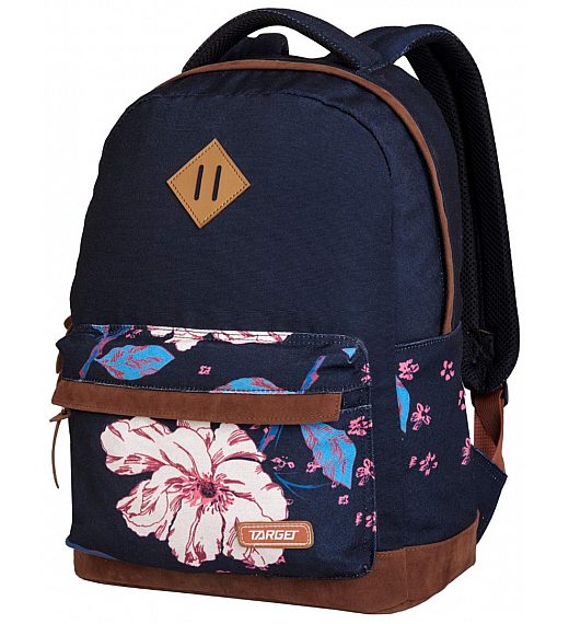 Target CANVAS Floral Blue 26776 - Školski ruksak