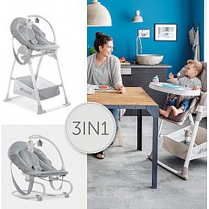 Ležalnik in stolček za hranjenje  Disney SIT'N RELAX 3 v 1 Strech Grey