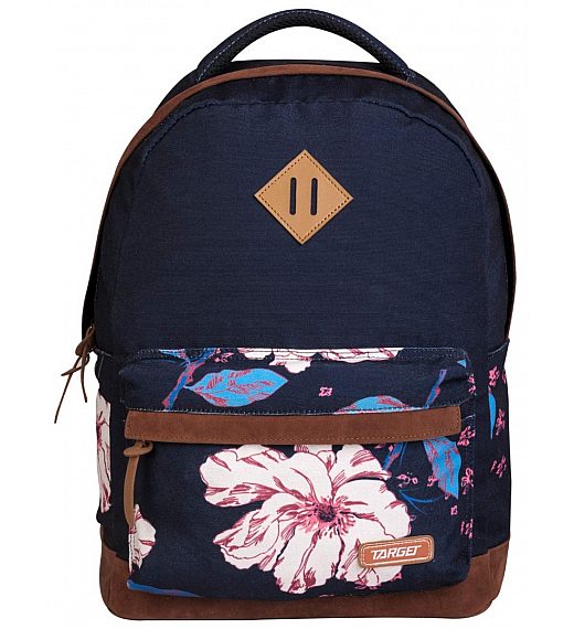 Target CANVAS Floral Blue 26776 - Školski ruksak