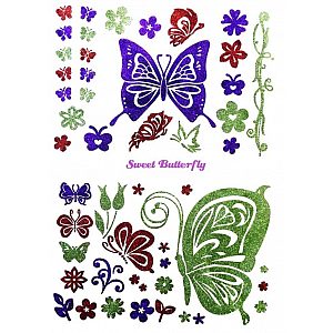 TATTOO SET GLITZA ART - SWEET BUTTERFLYDS