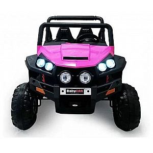 24V POLAR JEEP 4x4 BabyCar - auto na akumulator pink