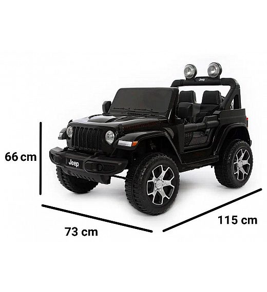 12V Jeep WRANGLER RUBICON Babycar črn - otroški električni avto