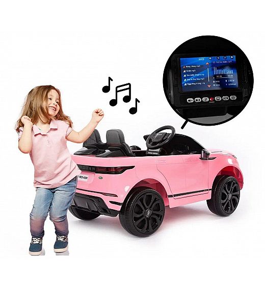 12V auto na akumulator LAND ROVER EVOQUE pink boje - Babycar