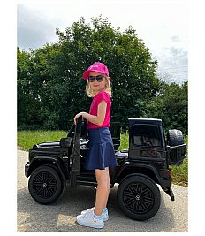 12V avto na daljinca 4x4 Mercedes G63 AMG, 4x 35W, do 50 kg, bel