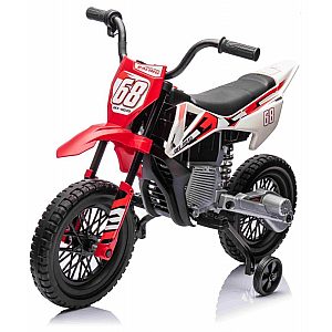 12V motor za otroke MOTOCROSS, 2x 25w, rdeč