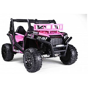 22V avto na akumulator UTV, Li-Ion, 400W, do 70kg, pink