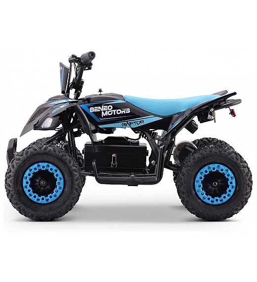 36V električni štirikolesnik Raptor 800W, moder