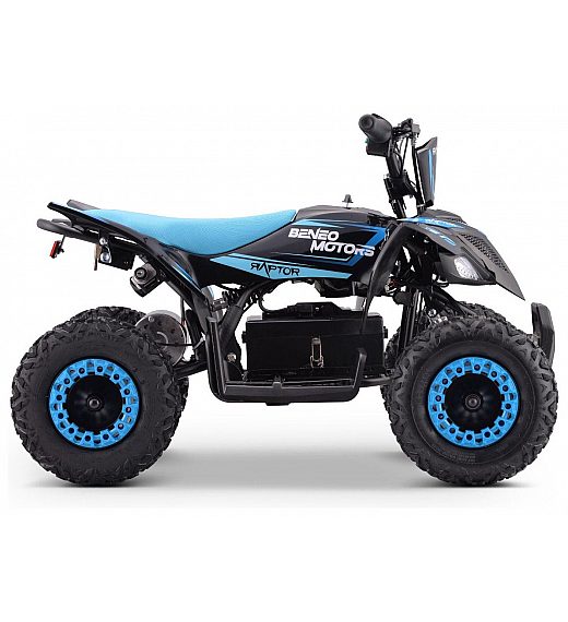 36V električni štirikolesnik Raptor 800W, moder