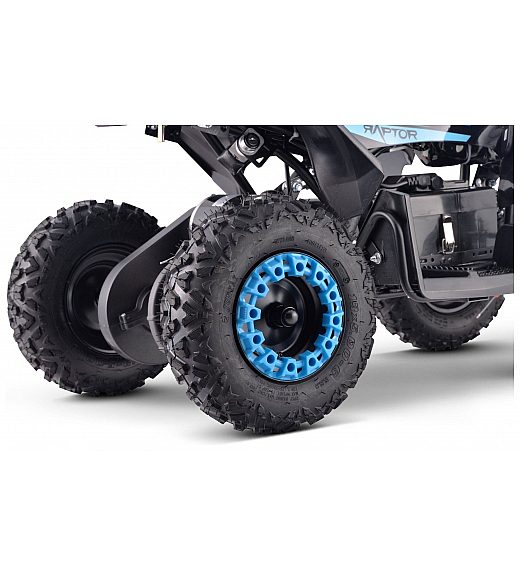 36V električni štirikolesnik Raptor 800W, moder