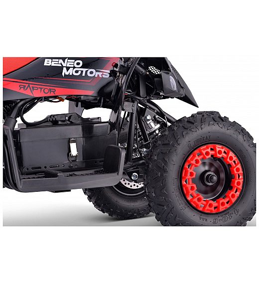 36V električni štirikolesnik Raptor 800W, rdeč