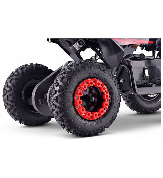 36V električni štirikolesnik Raptor 800W, rdeč
