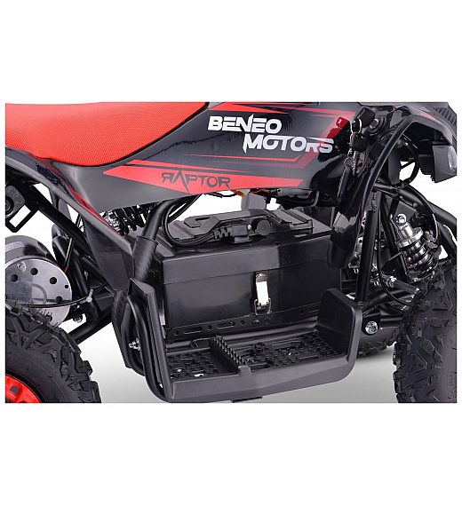 36V električni štirikolesnik Raptor 800W, rdeč